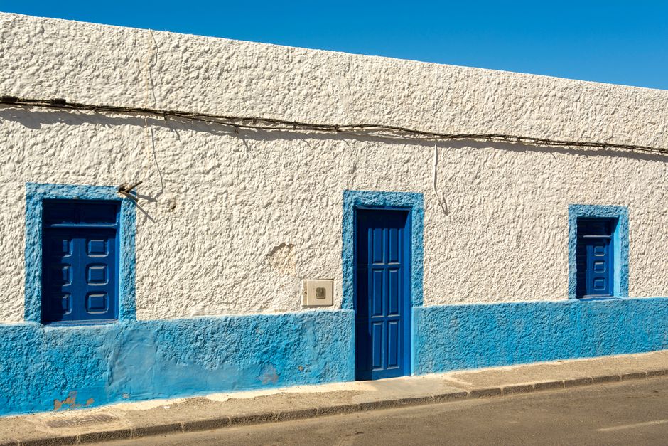 A house facade with freshly painted siding